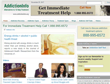 Tablet Screenshot of addictioninfo.org